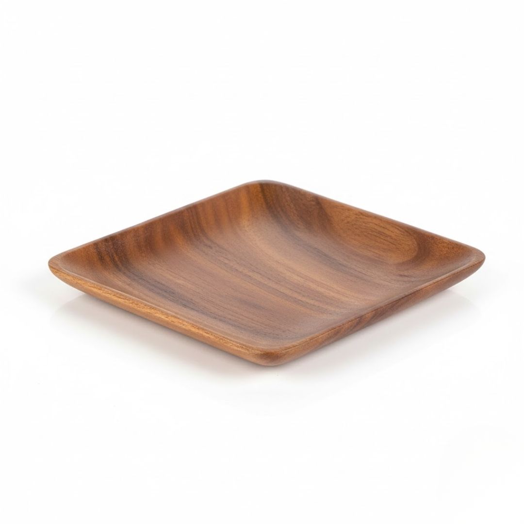 Square Groove Platter for Elegant Dining Experience